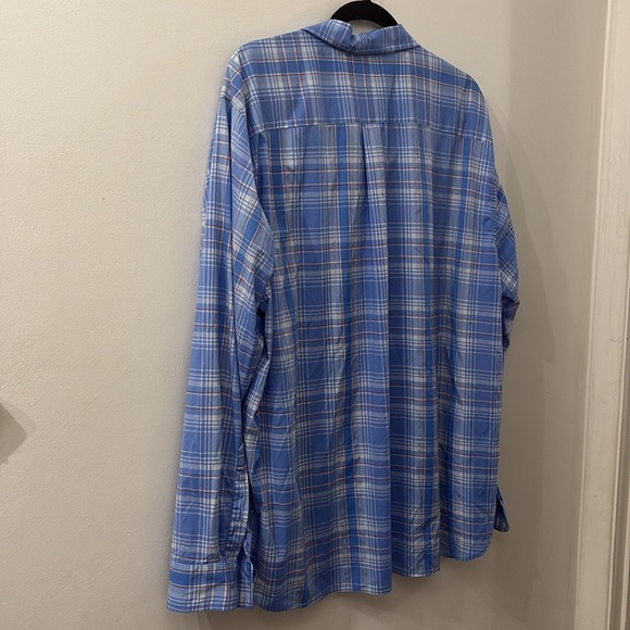 Vineyard Vines performance Light Blue Plaid Button Down Shirt - Mens XL - Picture 4 of 4